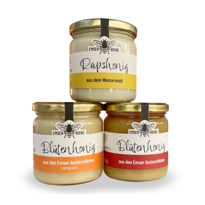 Unsere Produkte Emser Biene Rapshonig und Blütenhonig